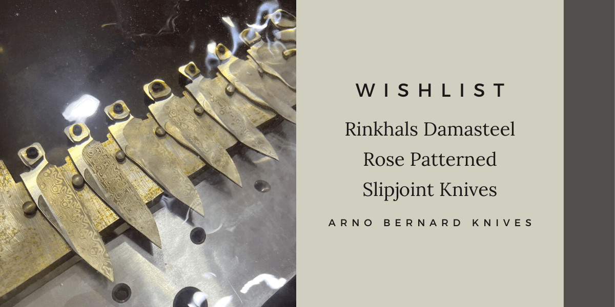 Be the first to know about our Rinkhals Damasteel Rose Patterned Slipj