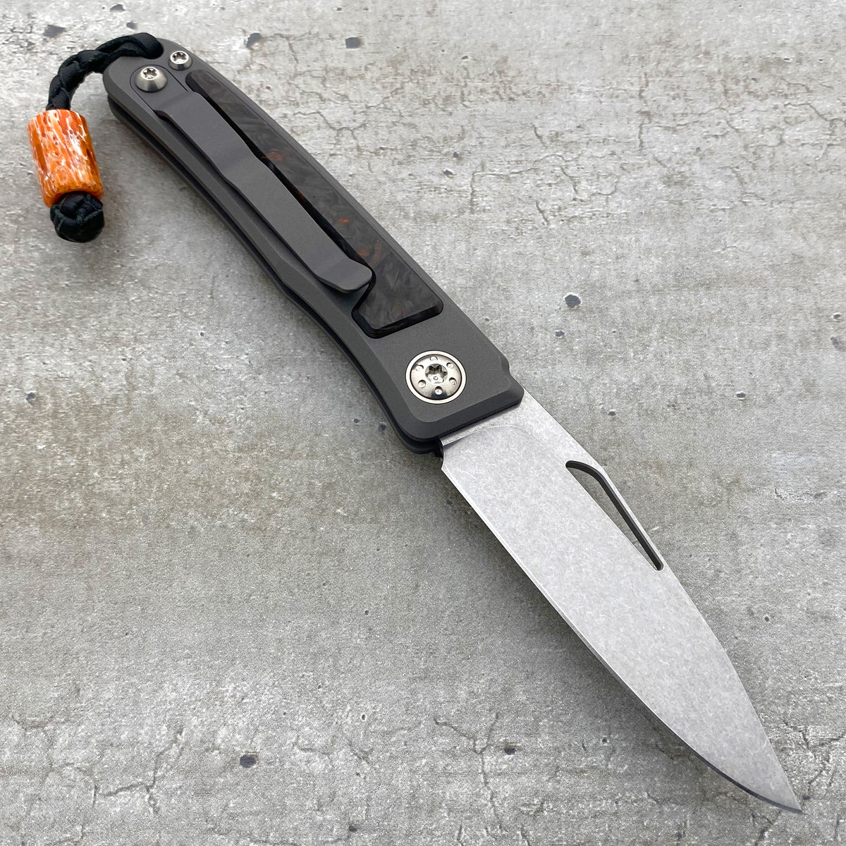 Rinkhals Stonewashed with Dark Matter CF – Arno Bernard Knives