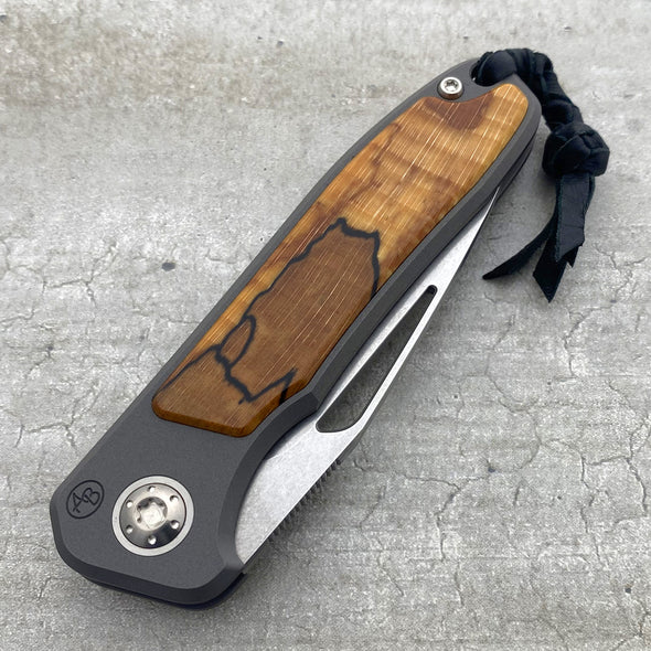 iMamba® Stonewashed Non-Flipper with Spalted Maple (Caged Bearings)