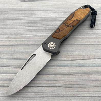 iMamba® Stonewashed Non-Flipper with Spalted Maple (Caged Bearings)