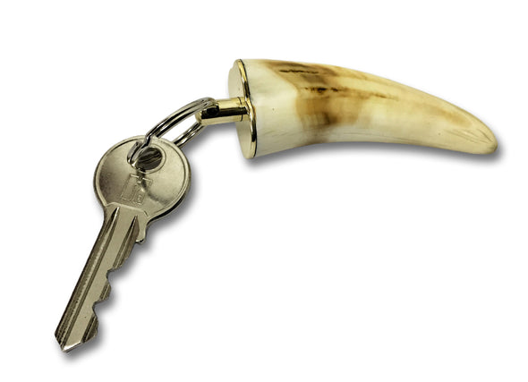 Keychain with Warthog tusk